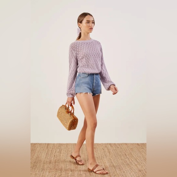 Reformation | Rose Pointelle Linen Sweater - Picture 14 of 14